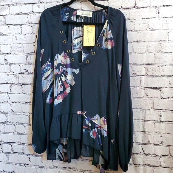 Vintage Havana Blouse Size M Long Sleeve Bohemian NWT - Picture 9 of 9